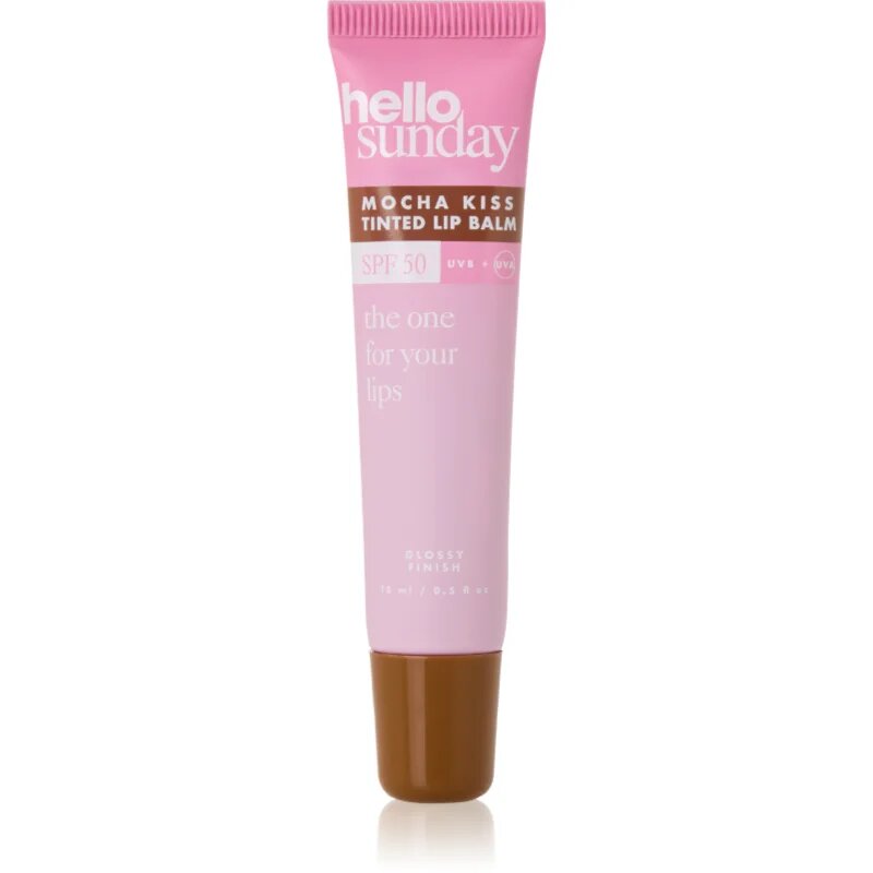 hello sunday the one for your lips tinted lip balm tónovací balzám na rty SPF 50 odstín Mocha Kiss 15 ml