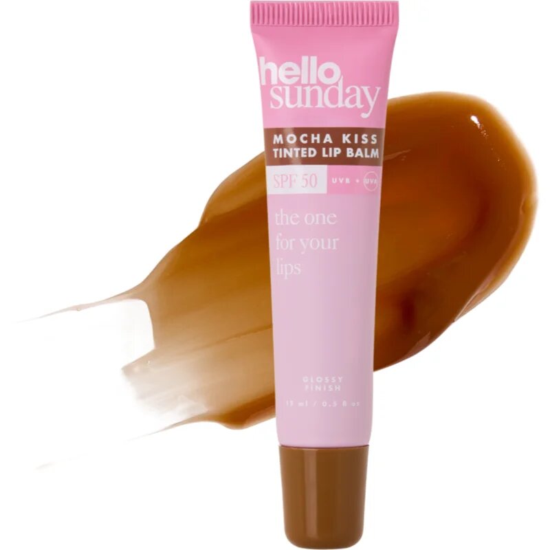 hello sunday the one for your lips tinted lip balm tónovací balzám na rty SPF 50 odstín Mocha Kiss 15 ml