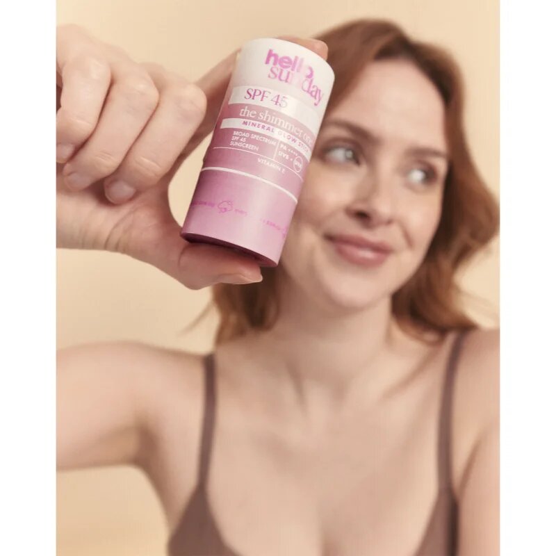hello sunday the shimmer one mineral glow stick minerální ochranná tyčinka na citlivá místa SPF 45 20 g