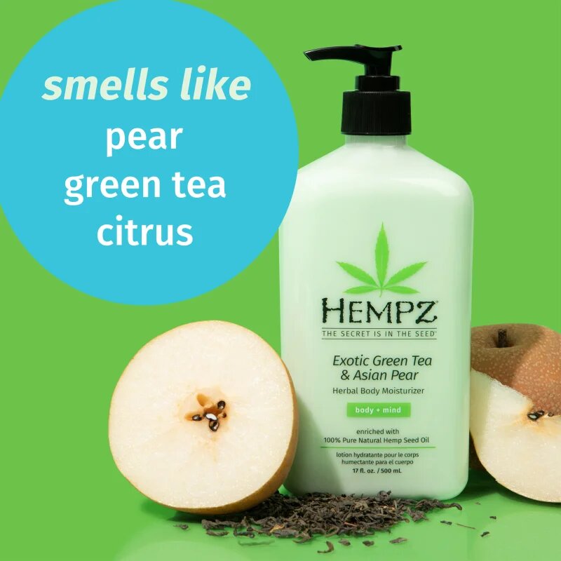 HEMPZ Exotic Green Tea & Asian Pear hydratační tělové mléko 500 ml