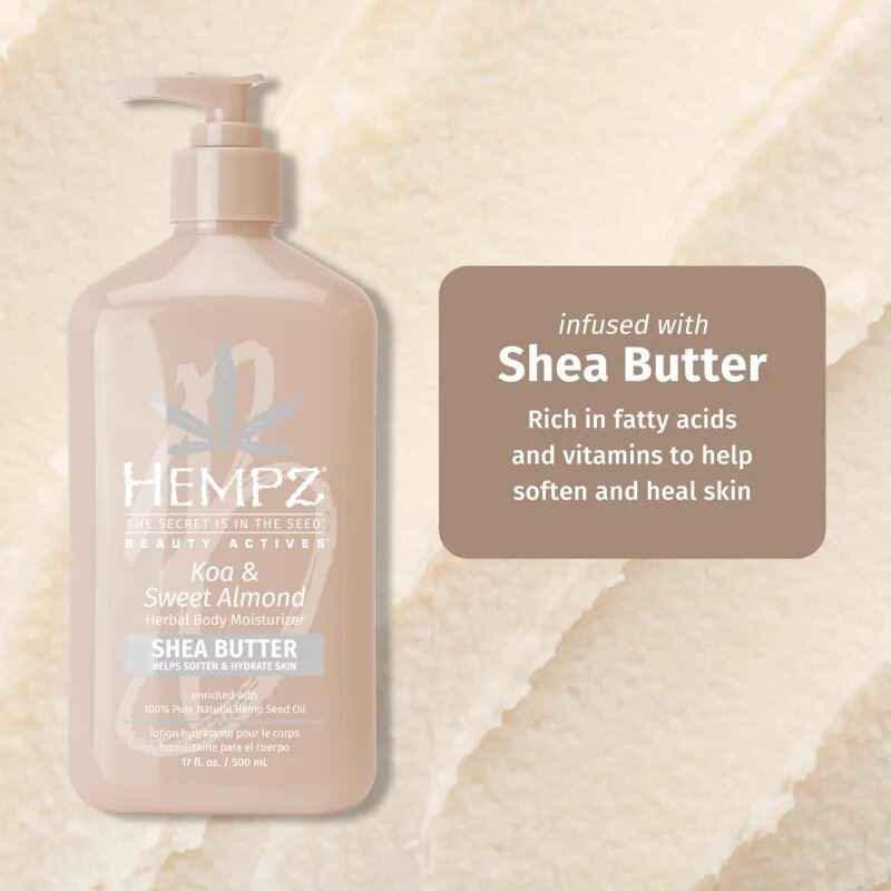 HEMPZ Koa & Sweet Almond hydratační tělové mléko 500 ml