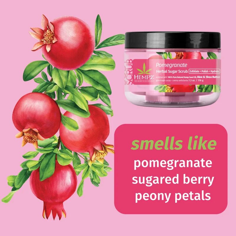 HEMPZ Pomegranate tělový peeling 176 g