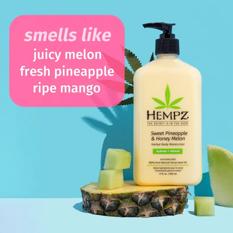 HEMPZ Sweet Pineapple Honey Melon hydratační tělové mléko 500 ml