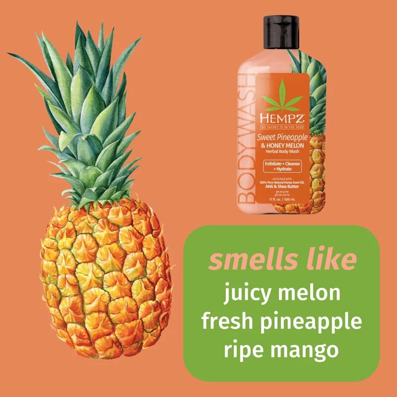 HEMPZ Sweet Pineapple Honey Melon sprchový gel na tělo 500 ml