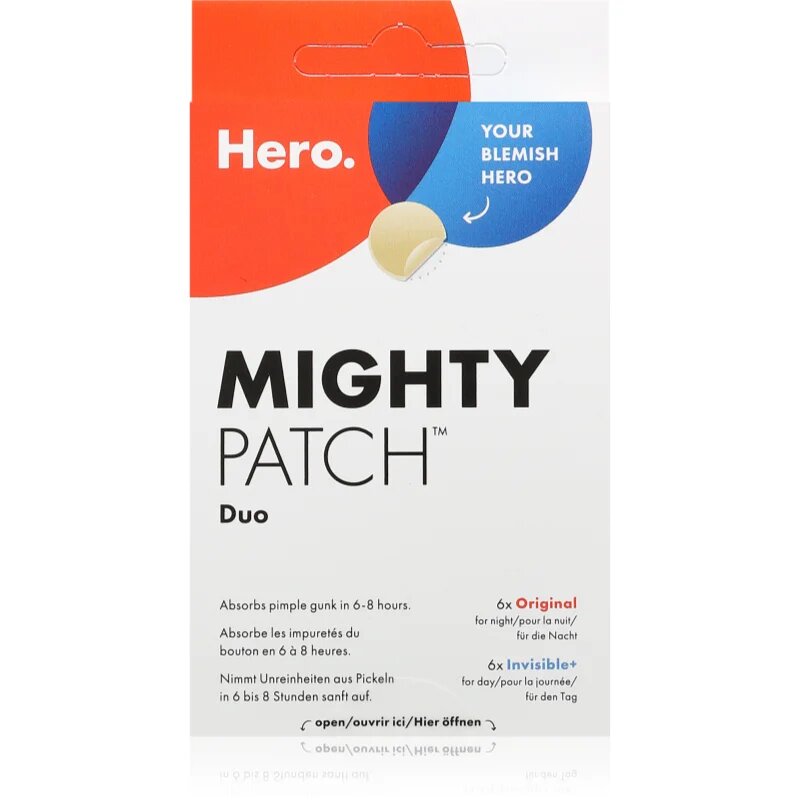 Hero Cosmetics Mighty Patch Duo náplast proti akné 12 ks