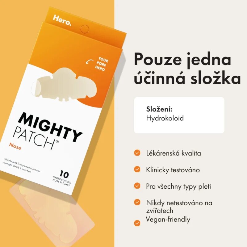 Hero Cosmetics Mighty Patch Nose náplasti na problematickou pleť 10 ks