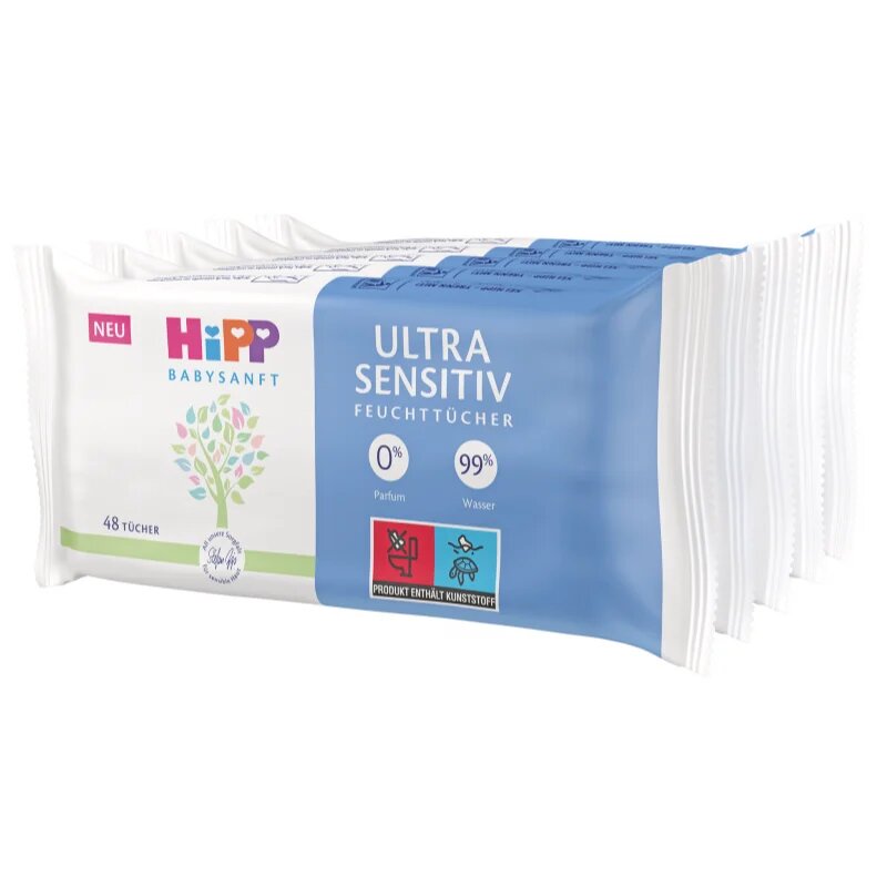 Hipp Babysanft Ultra Sensitive vlhčené ubrousky pro děti 5x48 ks