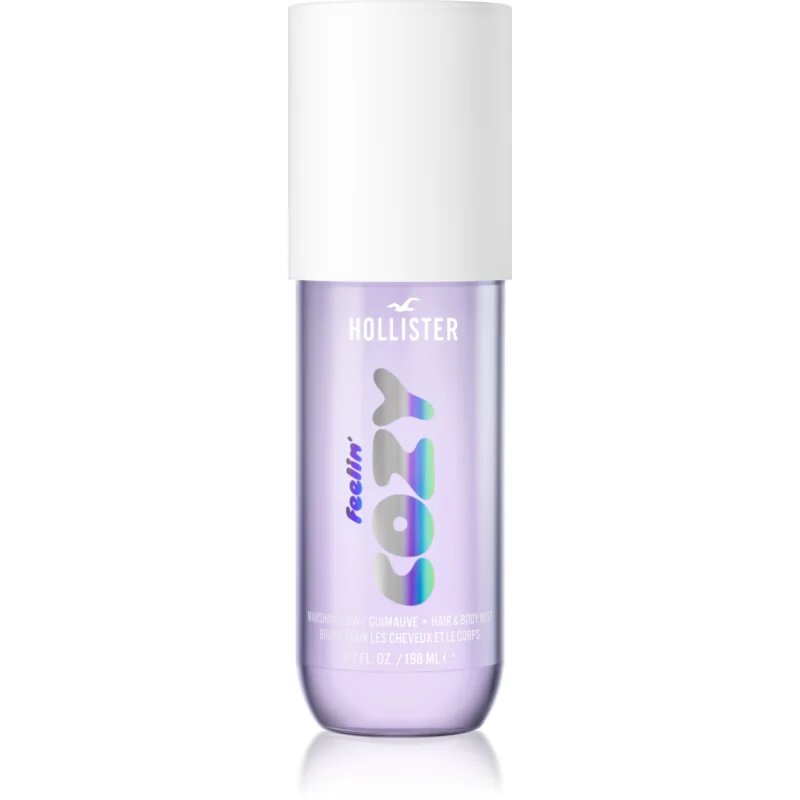 Hollister Feelin' Cozy parfémovaná mlha na tělo a vlasy pro ženy Marshmallow 198 ml