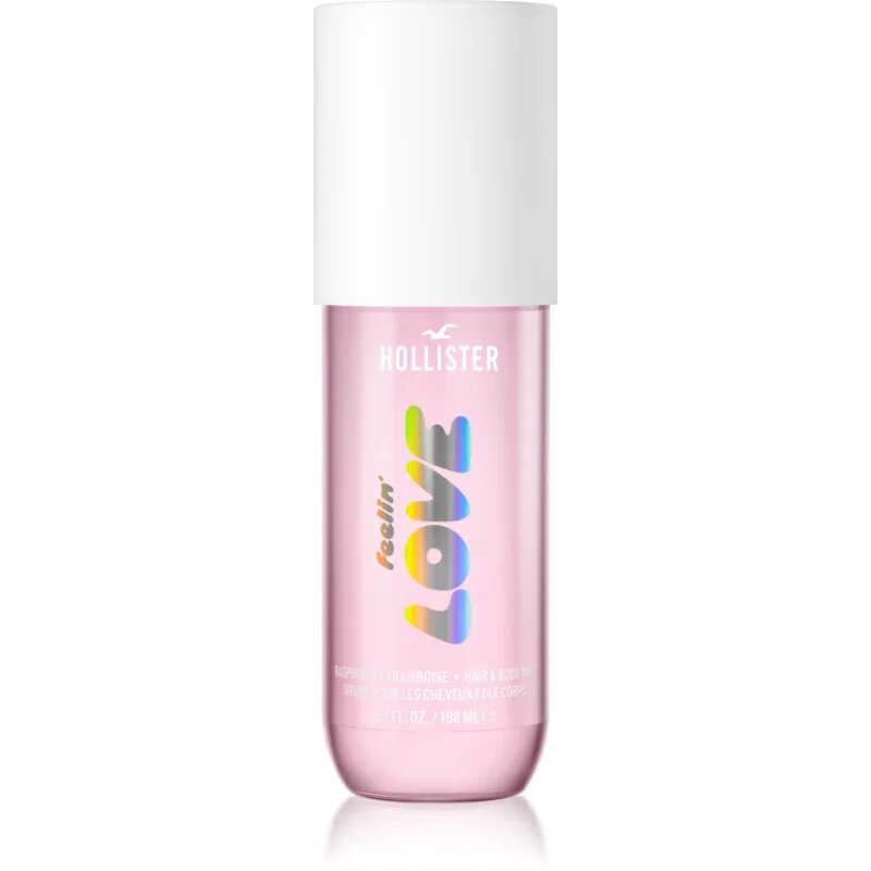 Hollister Feelin' Love parfémovaná mlha na tělo a vlasy pro ženy Raspberry 198 ml
