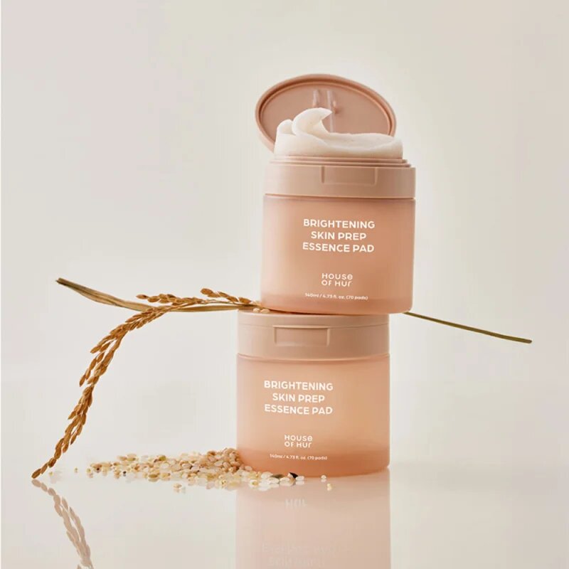 House of Hur Brightening Skin Prep Essence Pad tonizační polštářky pro sjednocení barevného tónu pleti 140 ml