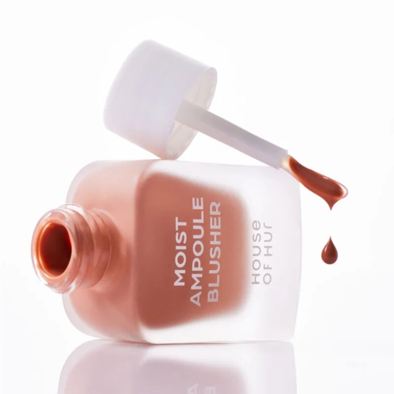 House of Hur Moist Ampoule Blusher tekutá tvářenka mini odstín 01 Nude Beige 10 ml