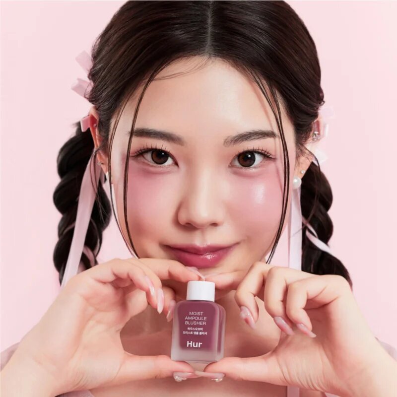 House of Hur Moist Ampoule Blusher tekutá tvářenka mini odstín 08 Berry Purple 10 ml