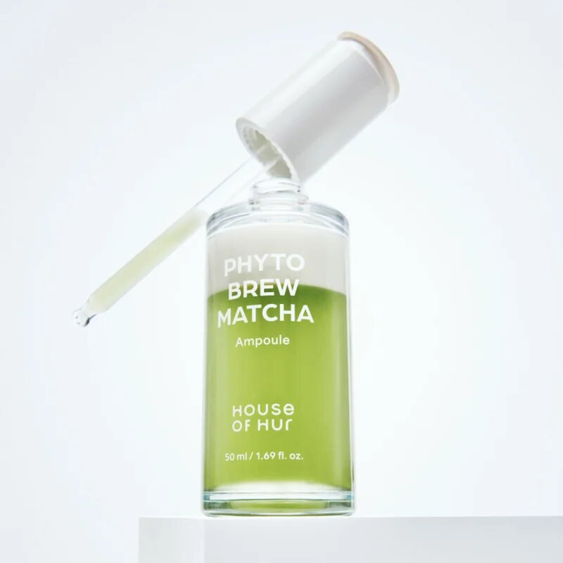 House of Hur Phyto Brew Matcha Ampoule hydratační a zklidňující sérum pro rozjasnění pleti 50 ml