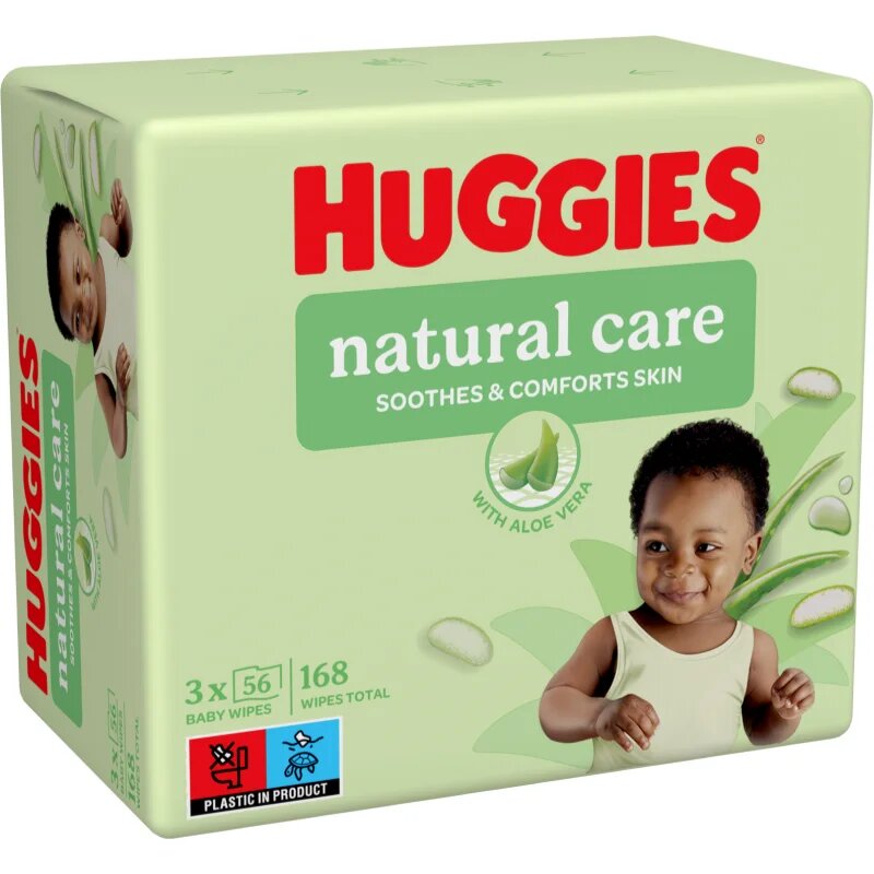 Huggies Natural Care čisticí ubrousky 3x56 ks