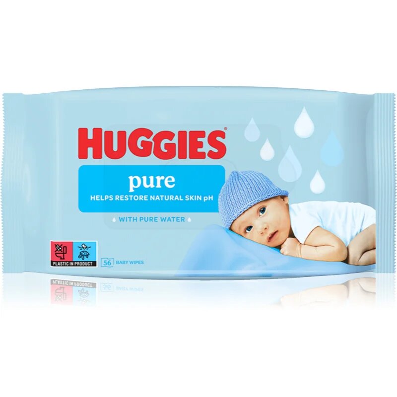 Huggies Pure čisticí ubrousky pro děti od narození 56 ks