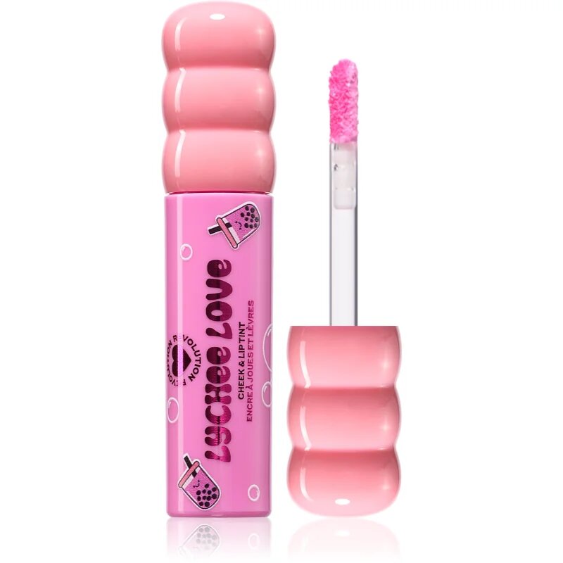 I Heart Revolution Bubble Tea Milky Blush & Lip multifunkční líčidlo na rty a tváře odstín Lychee Love Pink 1.8 ml
