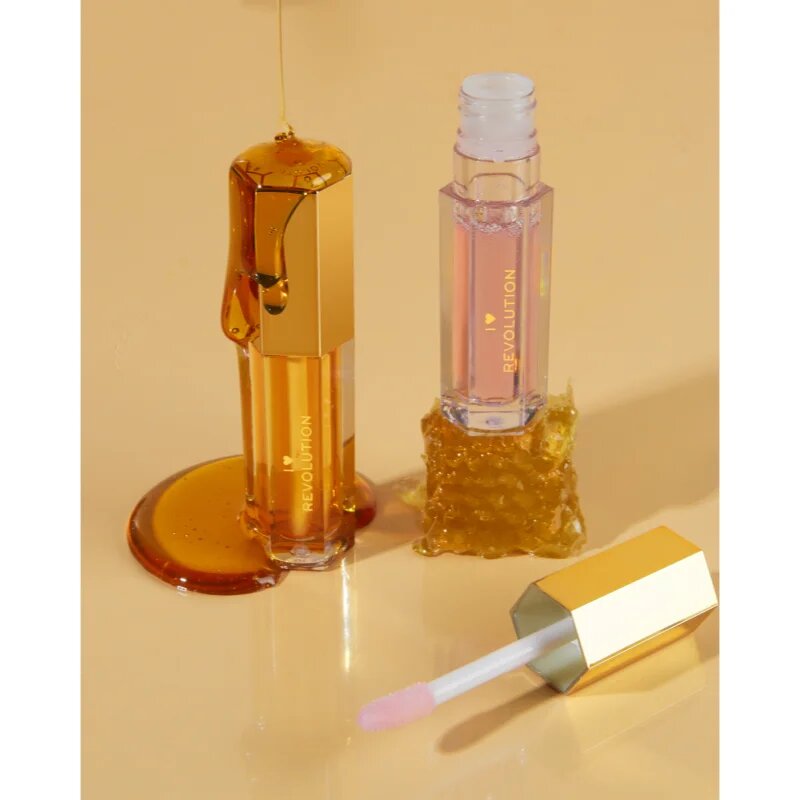 I Heart Revolution Honey Bear tónovací olej na rty pro hydrataci a lesk odstín Rose 4 ml