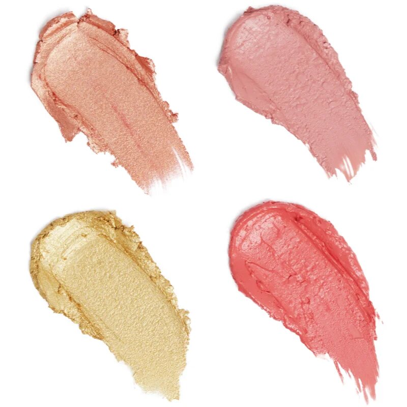 I Heart Revolution Sweet Chilli Blush & Highlight Quad paletka rozjasňovačů a tvářenek 4x0.9 g