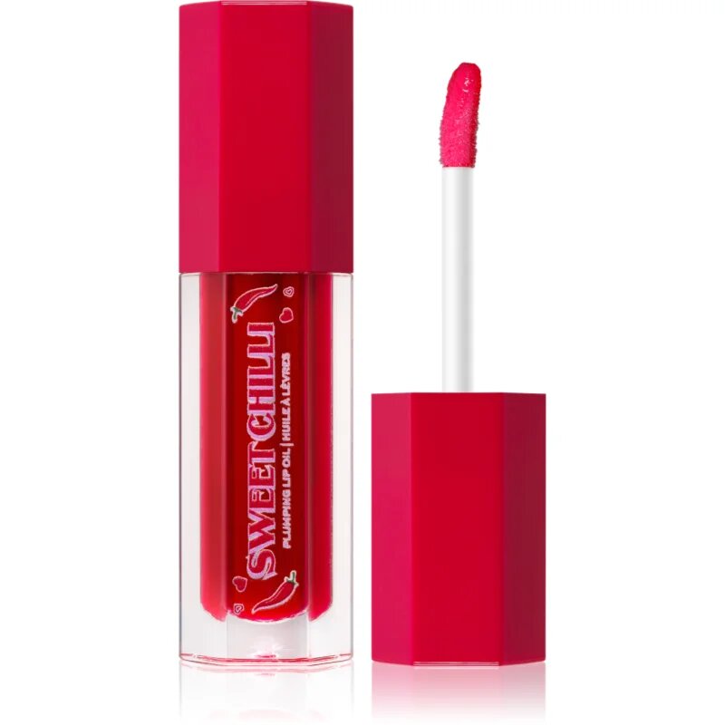 I Heart Revolution Sweet Chilli Plumping olej na rty se zvětšujícím efektem odstín Red 4 ml