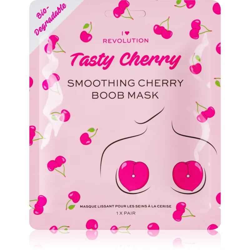 I Heart Revolution Tasty Cherry intenzivní hydrogelová maska pro zpevnění dekoltu 1 ks