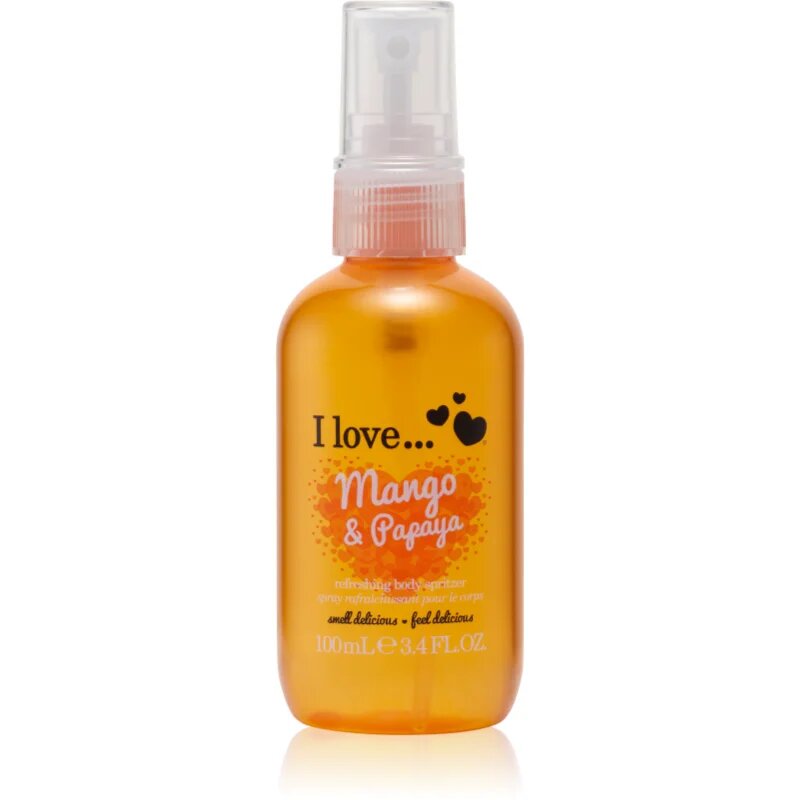 I Love Mango & Papaya osvěžující tělový sprej pro ženy 100 ml