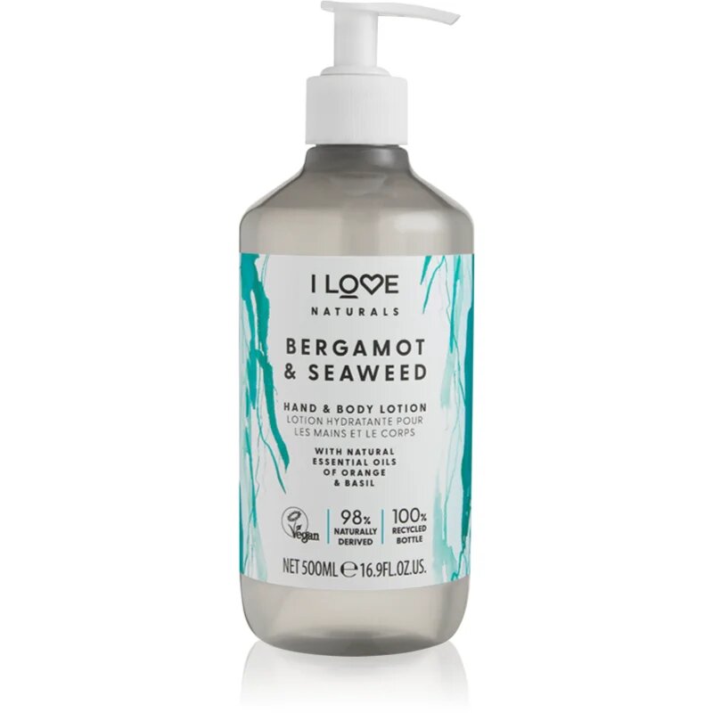 I Love Naturals Bergamot & Seaweed mléko na ruce a tělo 500 ml
