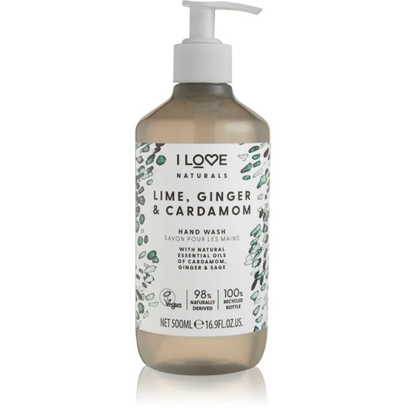 I Love Naturals Lime Ginger & Cardamom tekuté mýdlo na ruce 500 ml