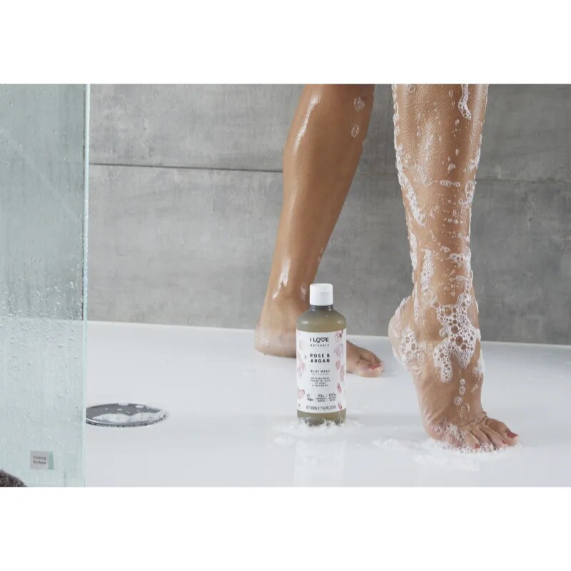 I Love Naturals Rose & Argan opojný sprchový gel s vůní růží 500 ml