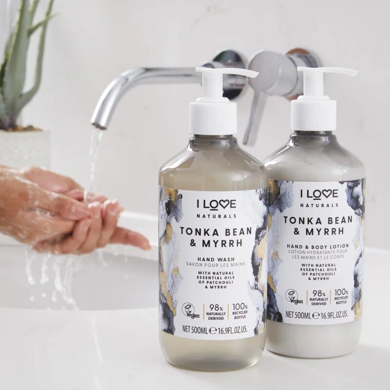 I Love Naturals Tonka Bean & Myrrh tekuté mýdlo na ruce 500 ml