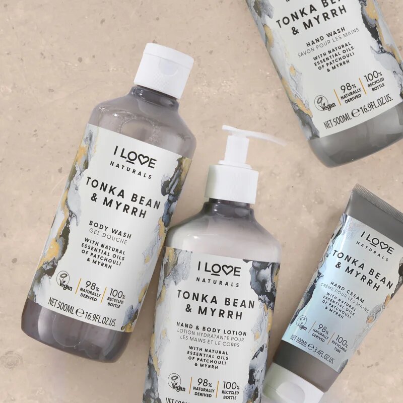I Love Naturals Tonka Bean & Myrrh tekuté mýdlo na ruce 500 ml
