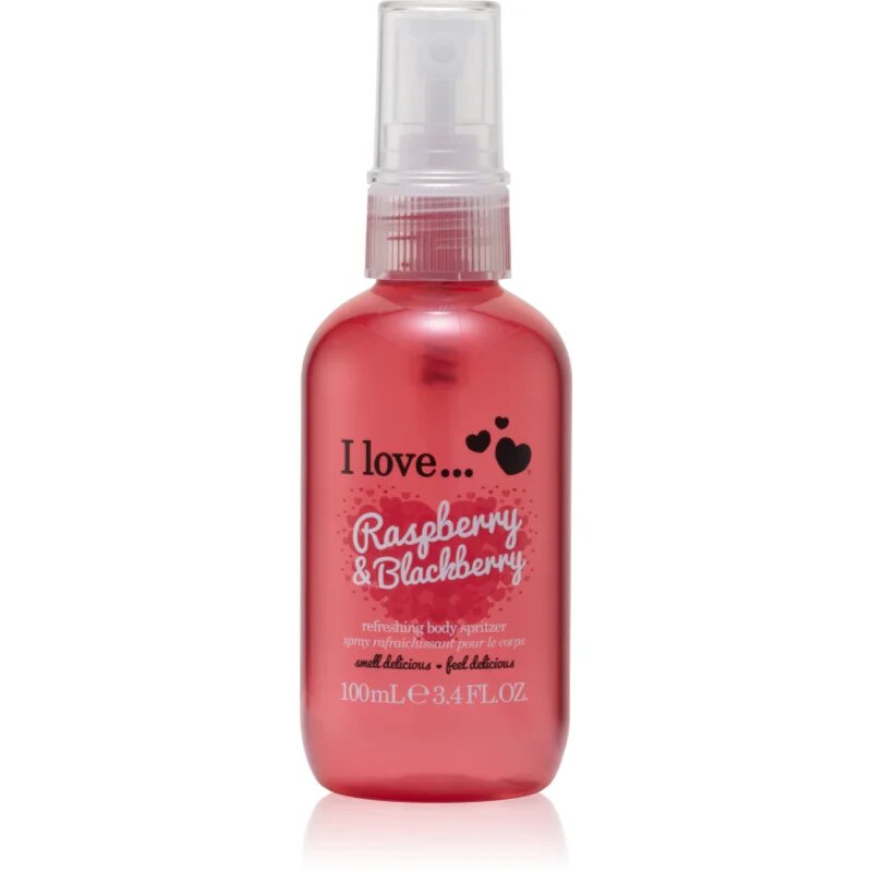 I Love Raspberry & Blackberry osvěžující tělový sprej pro ženy 100 ml