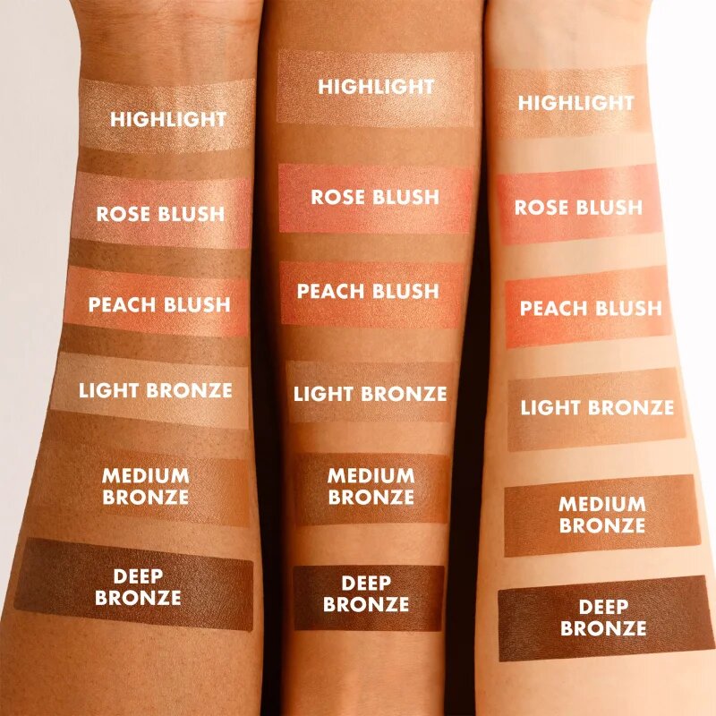 ICONIC London Multi-Use Cream Blush Bronze and Highlight Palette multifunkční paleta na obličej 6x3.2 g