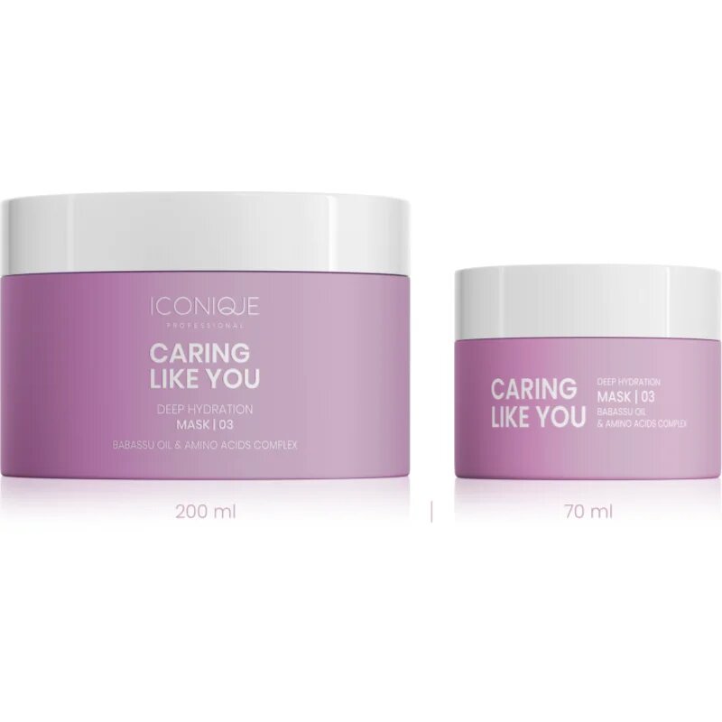 ICONIQUE Professional CARING LIKE YOU Deep Hydration hloubkově hydratační maska pro suché a poškozené vlasy 50 ml
