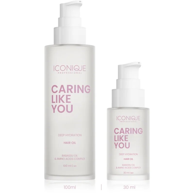 ICONIQUE Professional CARING LIKE YOU Deep Hydration hydratační olej pro suché a poškozené vlasy 100 ml