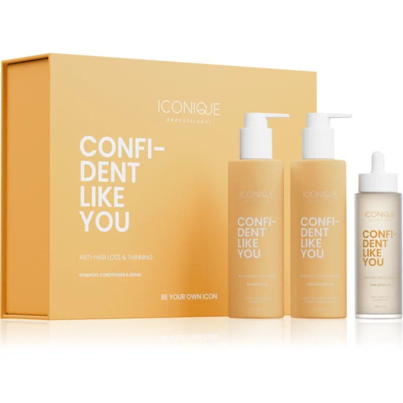 ICONIQUE Professional CONFIDENT LIKE YOU Anti-Hair Loss & Thinning Set sada proti vypadávání vlasů