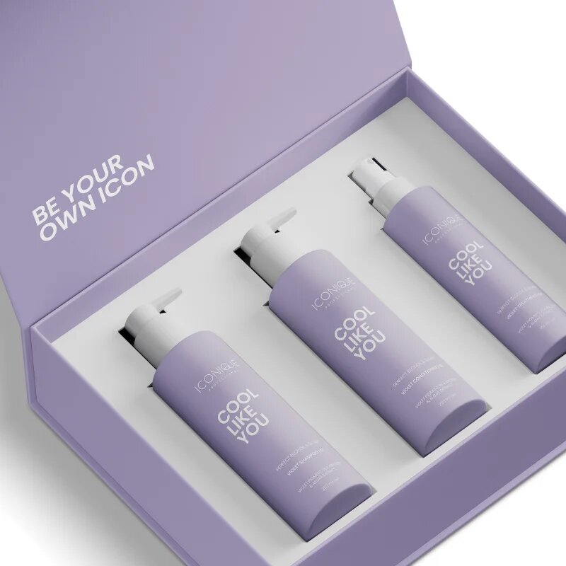 ICONIQUE Professional COOL LIKE YOU Perfect Blonde & Silver Violet Set sada neutralizující žluté tóny