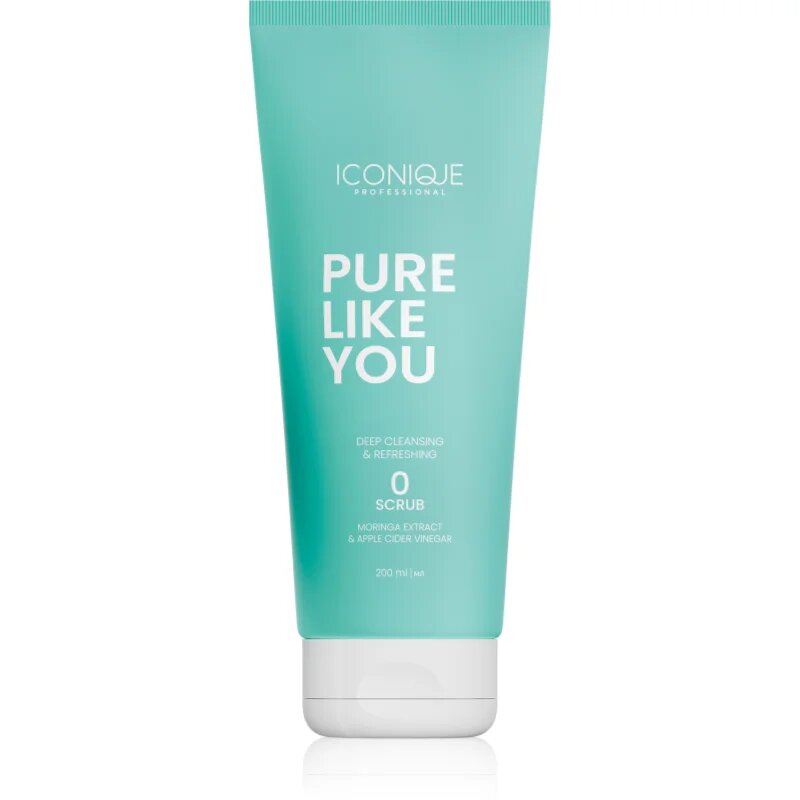 ICONIQUE Professional PURE LIKE YOU Deep Cleansing & Refreshing Scrub čisticí peeling pro mastnou pokožku hlavy 200 ml