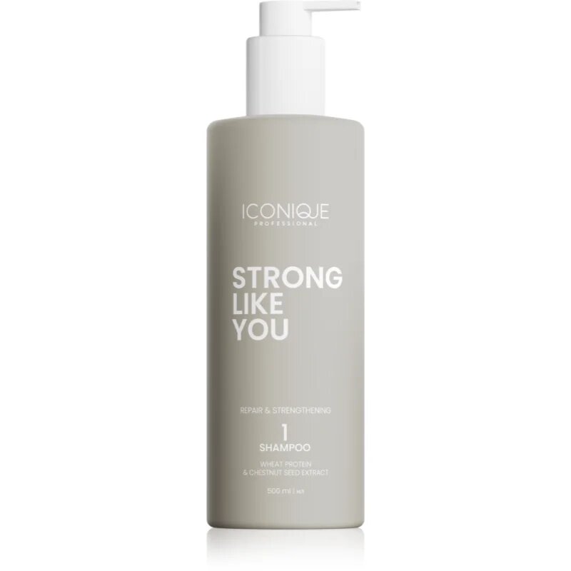 ICONIQUE Professional STRONG LIKE YOU Repair & Strengthening regenerační šampon pro poškozené vlasy 500 ml