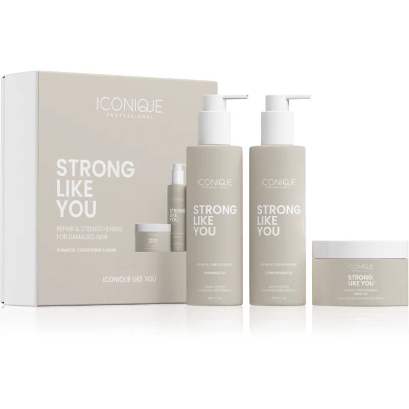 ICONIQUE Professional STRONG LIKE YOU Repair & Strengthening Set sada pro poškozené vlasy