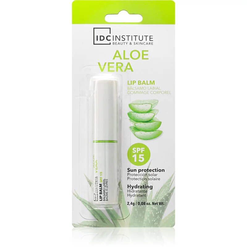 IDC INSTITUTE Aloe Vera balzám na rty SPF 15 2.4 g