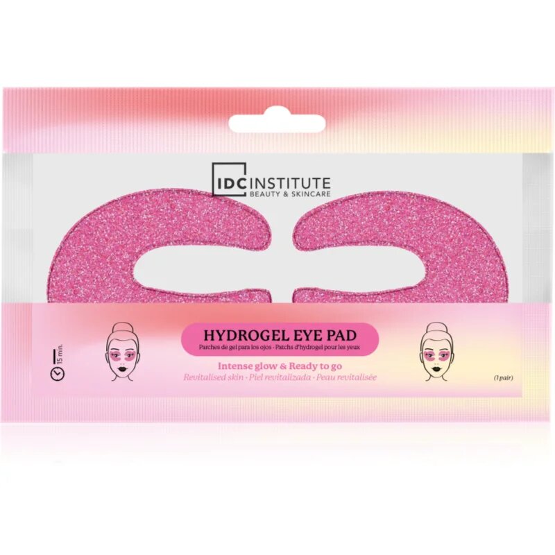 IDC INSTITUTE C Shaped Glitter Eye Pink maska na oční okolí 1 ks