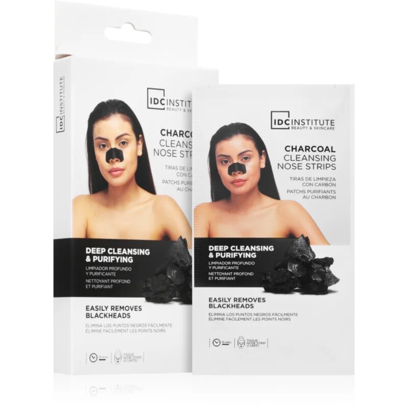 IDC INSTITUTE Charcoal maska na nos 5 ks