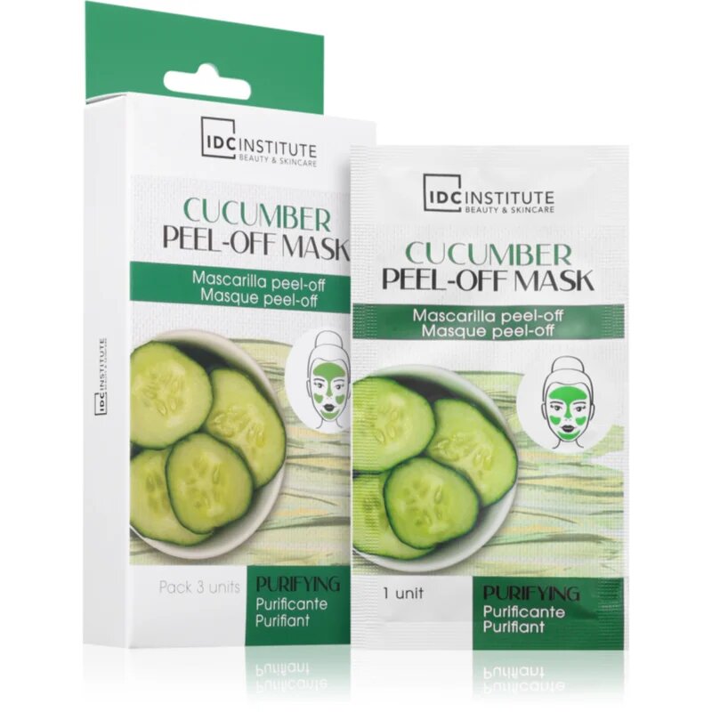 IDC INSTITUTE Cucumber slupovací maska na obličej 3x8 g