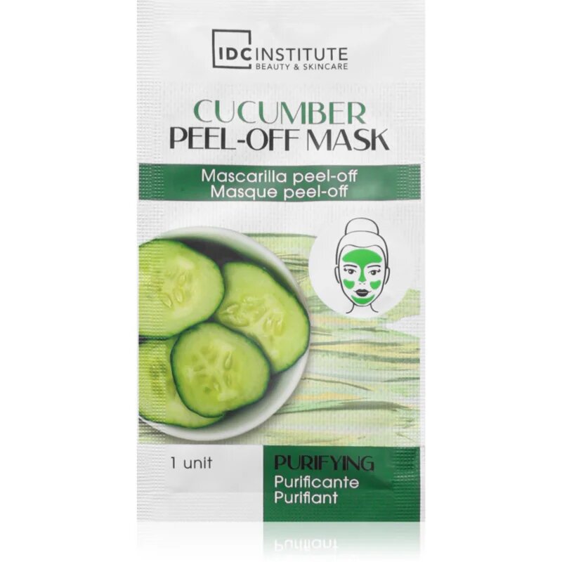 IDC INSTITUTE Cucumber slupovací maska na obličej 3x8 g