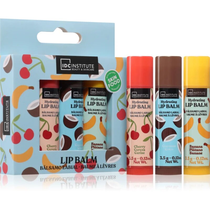 IDC INSTITUTE Food Lip Balm balzám na rty 3x3.5 g