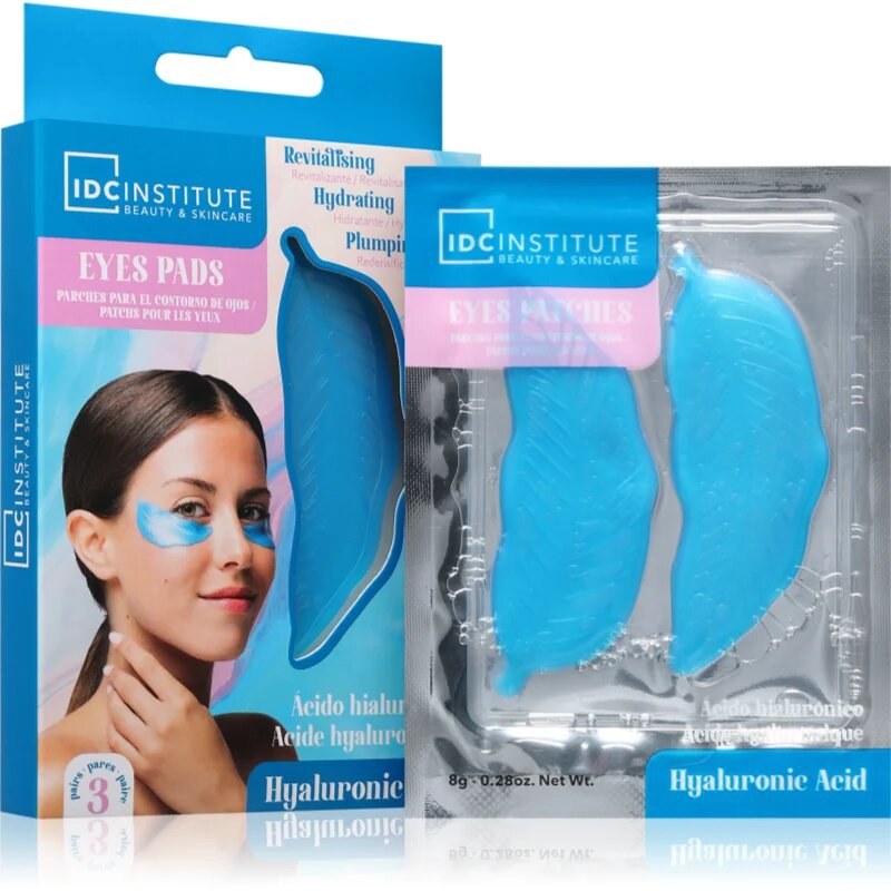 IDC INSTITUTE Hyaluronic Acid Eye Patches hydrogelové polštářky proti kruhům pod očima 3 pár