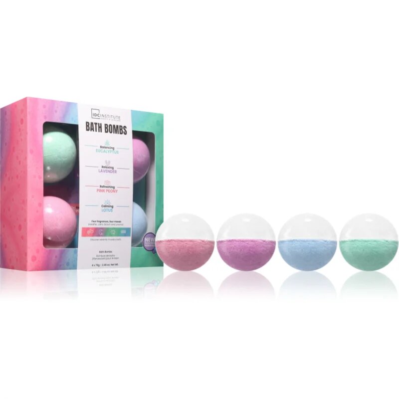 IDC INSTITUTE Pure Energy set na výrobu šumivých bomb do koupele 4x70 g