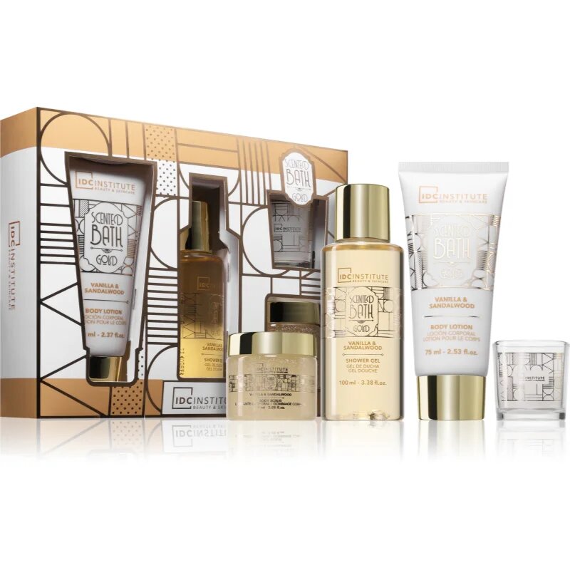 IDC INSTITUTE Scented Bath Gold Perfect Bath dárková sada pro ženy