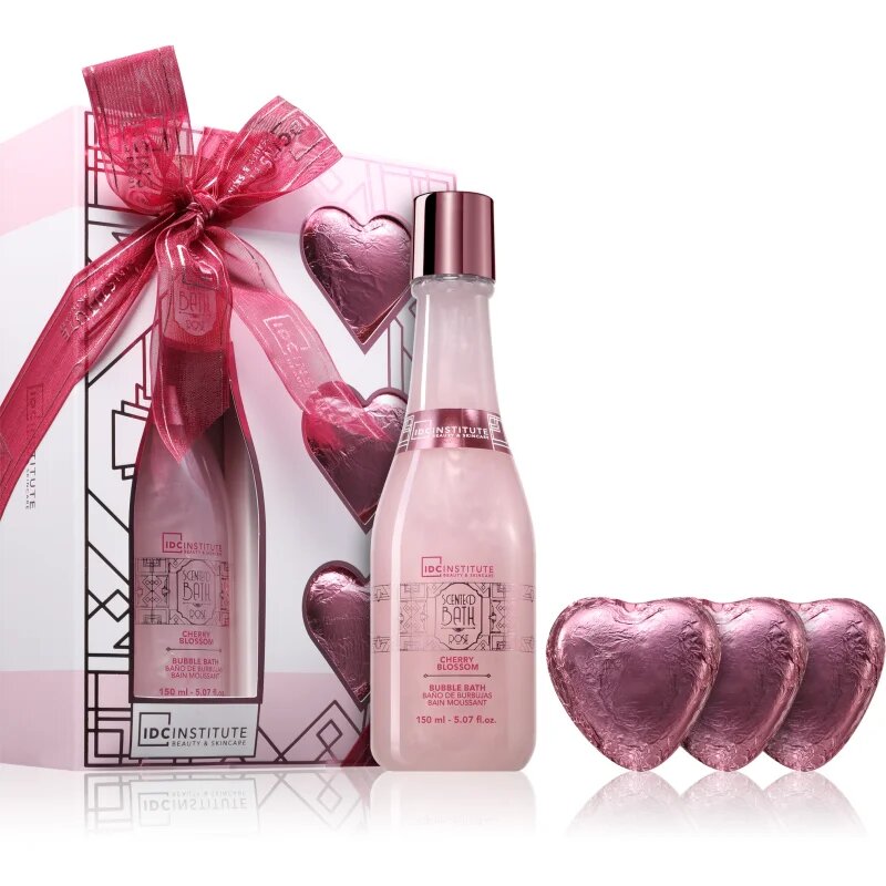IDC INSTITUTE Scented Bath Rose Bubble Bath Set dárková sada pro ženy