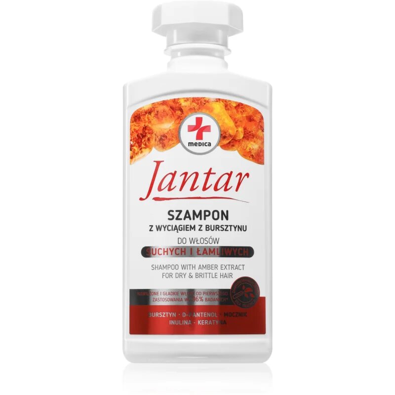 Ideepharm Jantar Medica intenzivní vyživující šampon na suché vlasy 330 ml